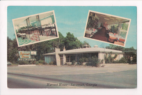 GA, Savannah - Harvest House Restaurant - vintage postcard - w02854