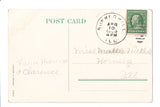 Easter - Easter Greetings - Young woman, fingers to lips, eggs - B06330