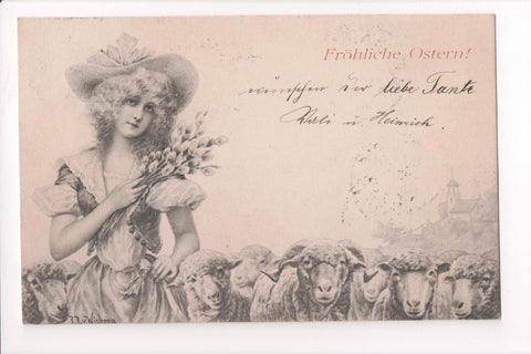 Easter - Frohliche Ostern - M M Vienne, signed R R v Wichera - C04008