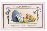 Easter - Humanized fantasy chicks singing with music book - w02203
