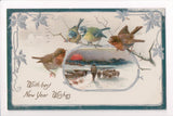 New Year - Birds up close, shepard scene, silver - Winsch Back - 400263