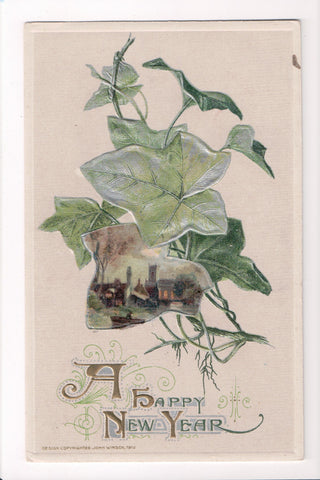 New Year - A Happy New Year - vine - Winsch back - D04117