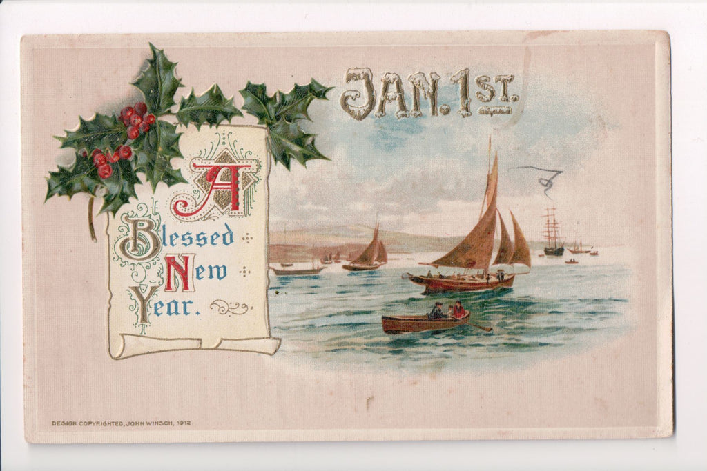 New Year - A Blessed New Year - Jan 1st - Winsch, 1912 - SL2075