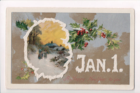 New Year - A Happy New Year, Jan 1 - Winsch back - SL2076