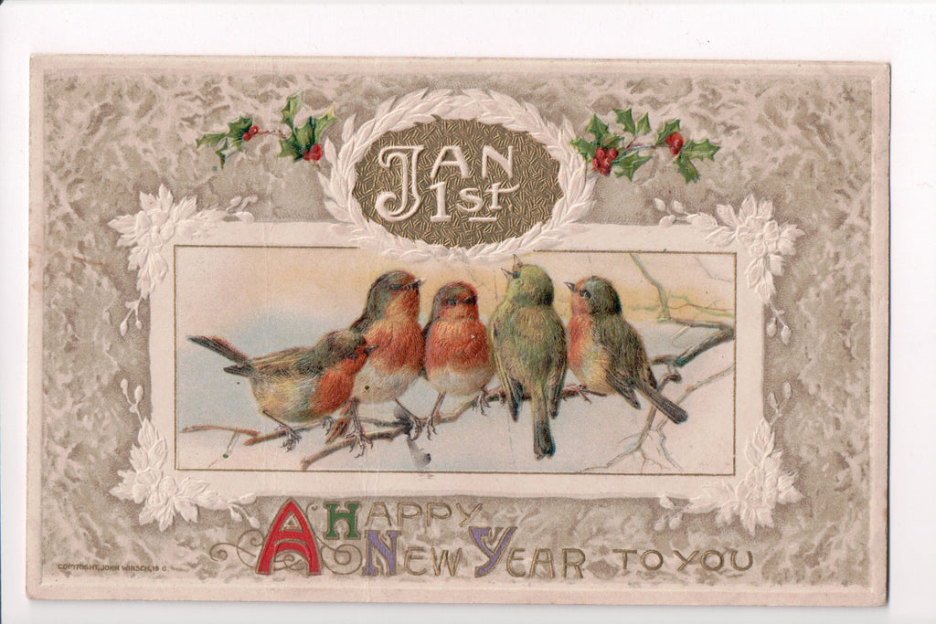 New Year - A Happy New Year, 5 birds (ONLY Digital Copy Avail) - SL2077