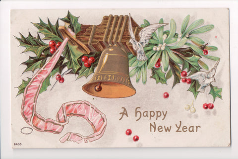 New Year - A Happy New Year - gold bell - Julius Bien - SL2192