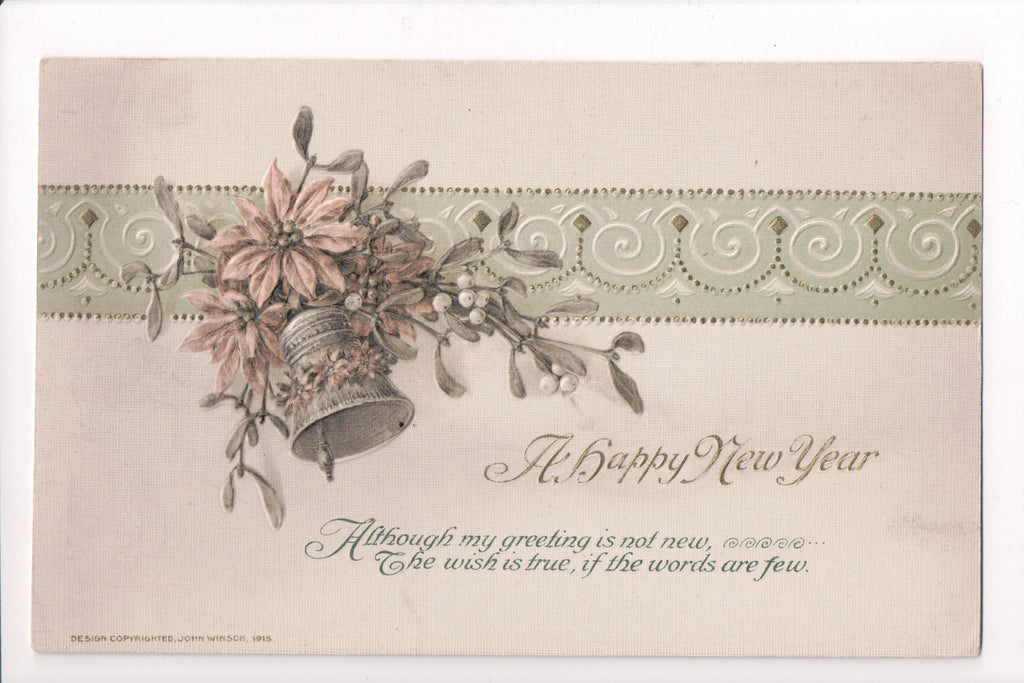 New Year - A Happy New Year - Winsch, 1915 postcard - sw0230