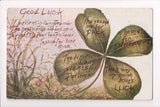 St Patrick - Good Luck - Large 4 leaf clover with meaning - w00166