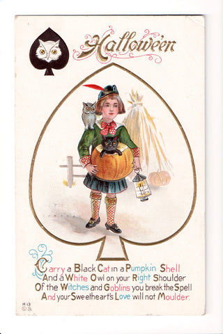Halloween - Hallowe'en, Boy, pumpkin (CARD SOLD, only digital copy avail) B08242