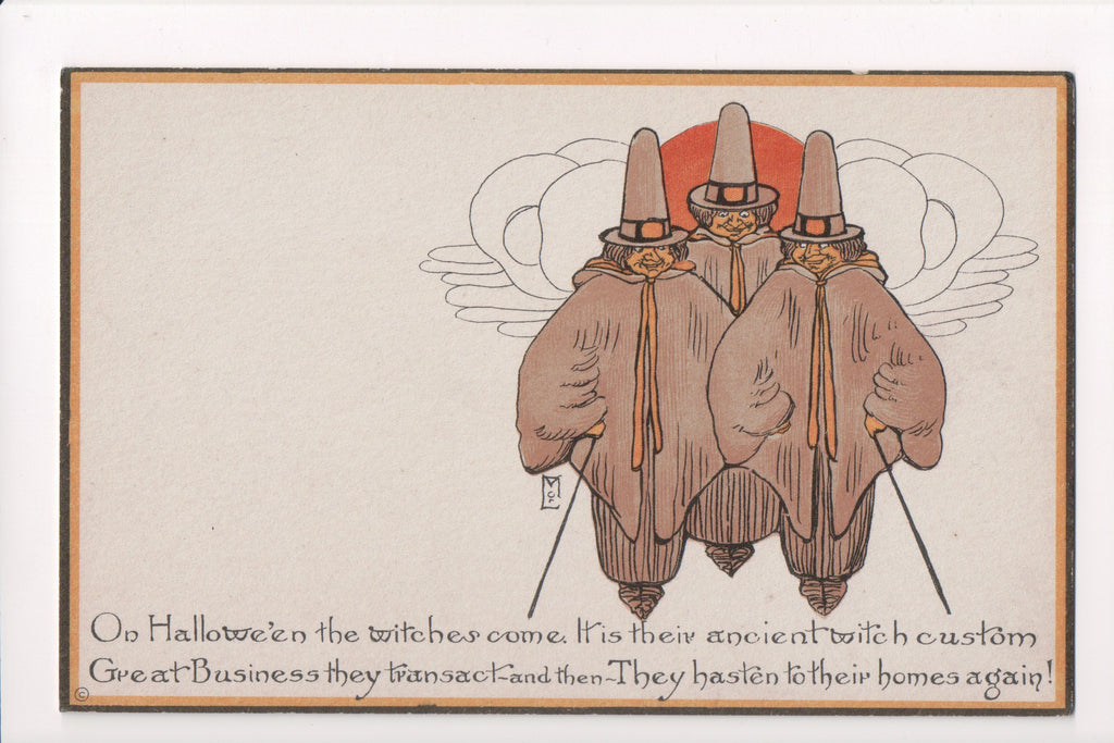 Halloween - Hallowe'en - witches (CARD SOLD, only digital copy avail) HJ0164