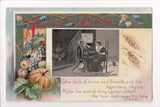 Thanksgiving - Greeting postcard - Winsch back - A06682