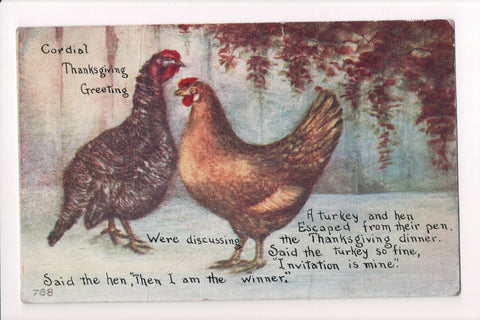Thanksgiving - Cordial Greeting postcard - F A Owen - w05071