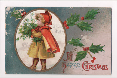 Xmas - A Happy Christmas - Brundage? - Young Girl - 405228 **Damaged / AS IS**