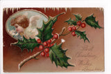 Xmas - Best Christmas Wishes - little angel, wings inset - B06656