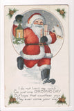 Xmas - Christmas Day - Santa Claus running with lantern - B10100