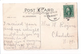 Xmas - Merry Christmas Greetings - woman, fur muff etc - B10150