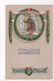 Xmas - Frohliche Weihnachten, Christmas - Girl, wreath etc - C08628