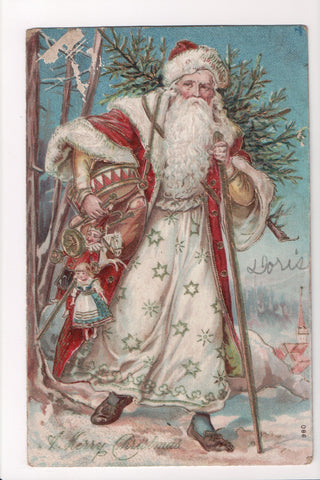Xmas - A Merry Christmas - St Nick, Santa in white (ONLY Digital Copy Avail) - C08636