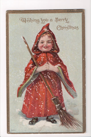 Xmas - Merry Christmas - child in red - John DeYonch - C08640