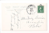 Xmas - Christmas Greetings - Santa in Green with white fur - @1916 - C17930