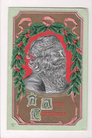 Xmas - Santa Claus with Silver embellishment - @1912 postcard - CP0581