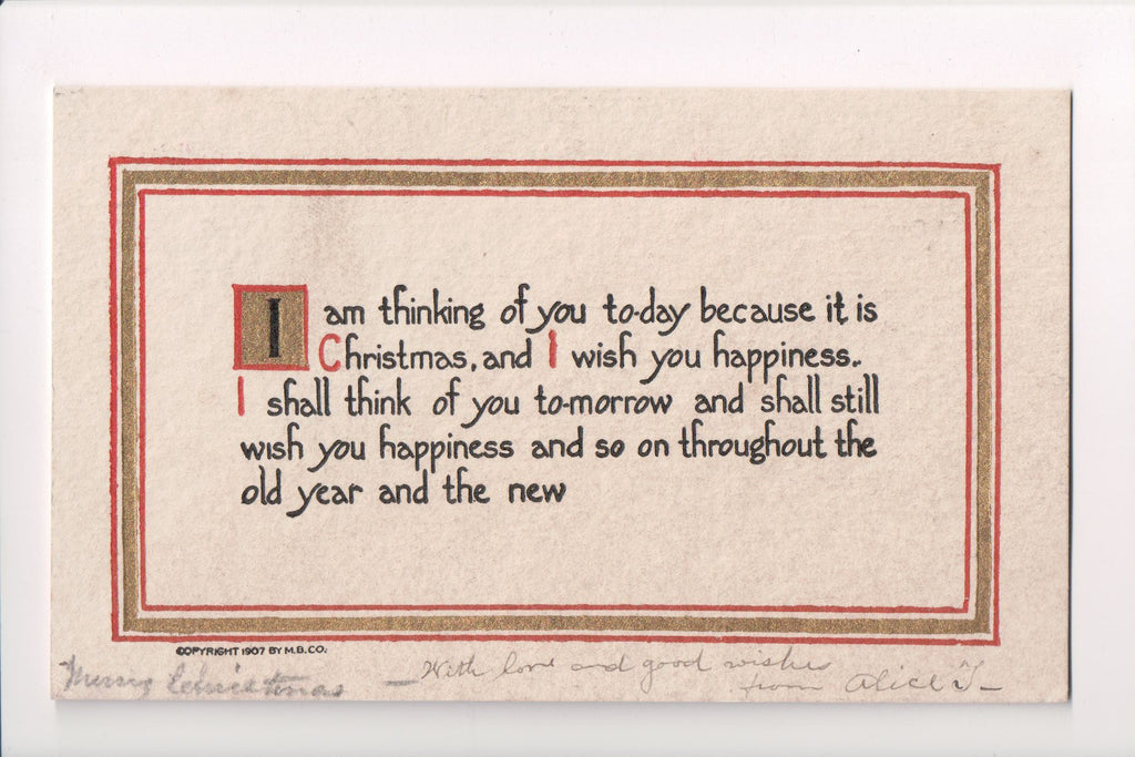 Xmas - Christmas Verse - Mutual Book Co postcard - E10325