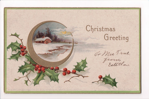Xmas - Christmas Greeting - Ellen H Clapsaddle signed #1001 - S01229
