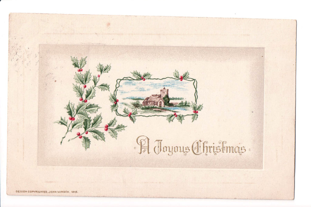 Xmas - Winsch postcard - A Joyous Christmas - sw0271