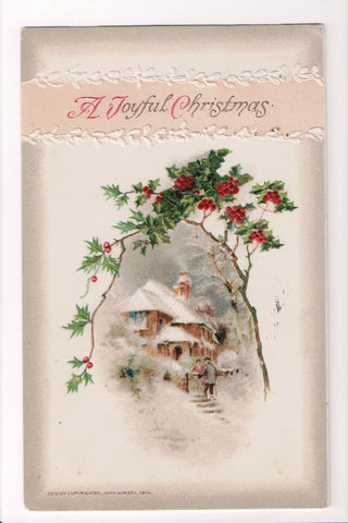 Xmas - Winsch postcard - A Joyful Christmas - sw0338