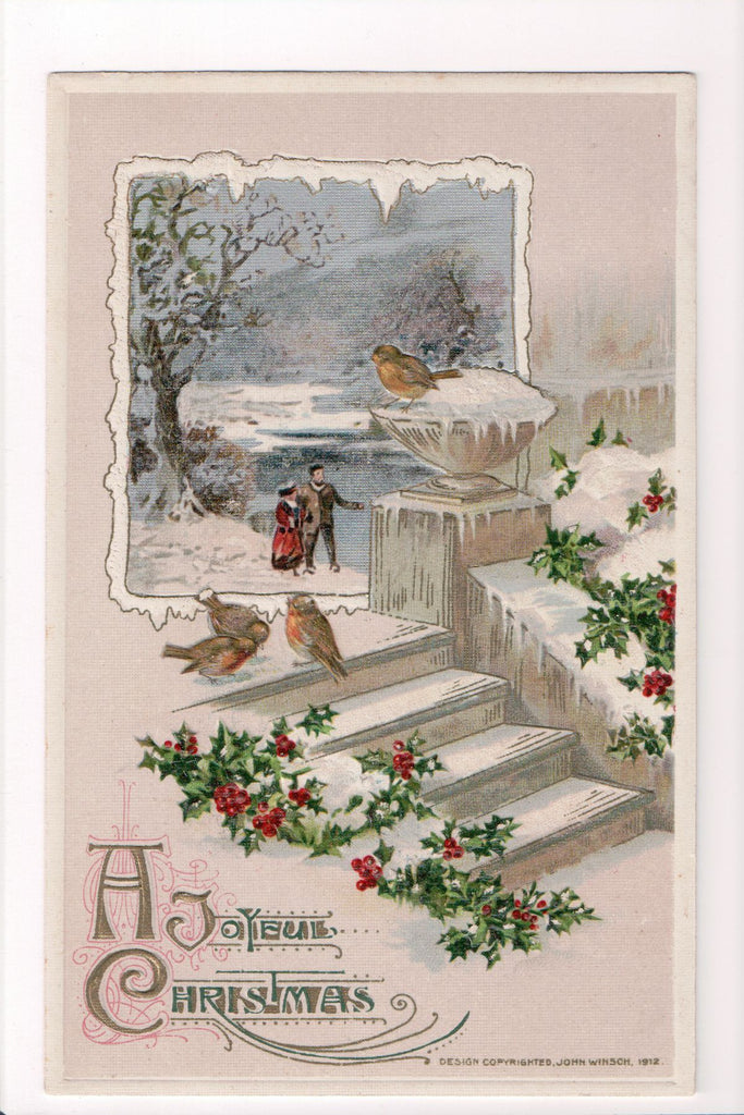 Xmas - Winsch postcard - A Joyful Christmas - sw0360