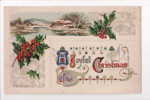Xmas - Winsch postcard - A Joyful Christmas - sw0368