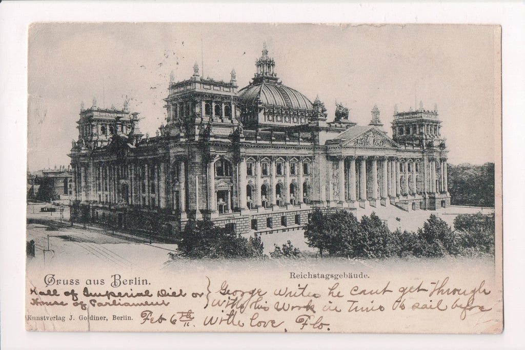 Foreign postcard - Berlin, Germany - Gruss aus - Reichstagsgebaude - w05055