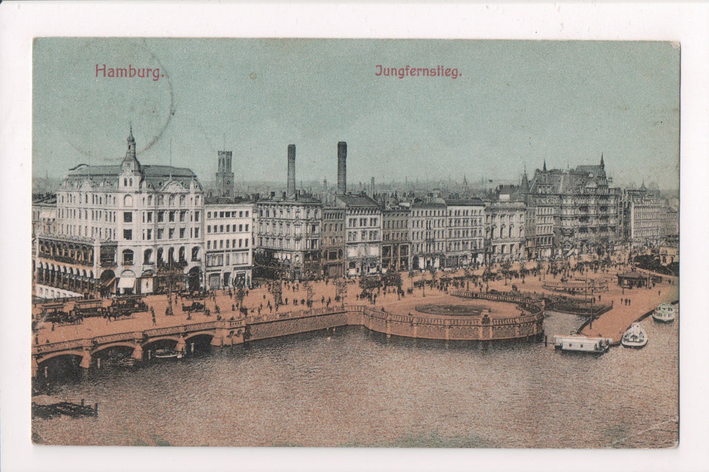 Foreign postcard - HAMBURG, Germany - Jungfernstieg @1922? - SL2381