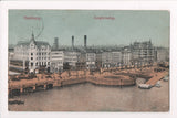 Foreign postcard - Hamburg, Germany - Jungfernstieg @1922? - SL2381