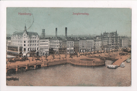Foreign postcard - HAMBURG, Germany - Jungfernstieg @1922? - SL2381