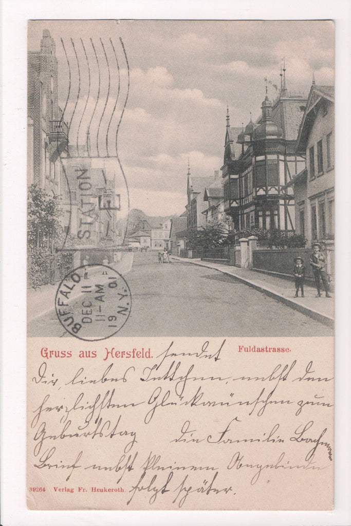 Foreign postcard - HERSFELD, Germany - Gruss aus from 1901 - w04744