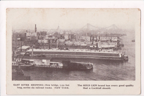 NY, NEW YORK CITY - GOLD LION cocktail Advertisement (original SOLD) J06131