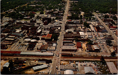 SC, FLORENCE - Bird Eye View, Main Business district (Irby St) postcard - H04024