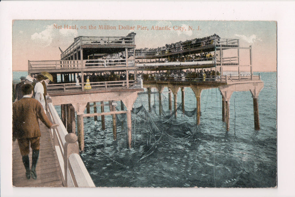 NJ, Atlantic City - Million Dollar Pier, Net Haul postcard - H04041 –  KATHYS POSTCARD EMPORIUM