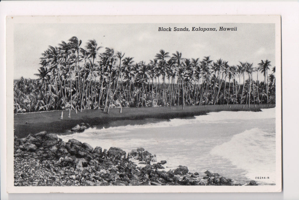 HI, Kalapana - Black Sands Beach - postcard - w01825