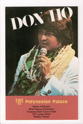 HI, Waikiki - Polynesian Palace - DON HO with microphone postcard - D17123