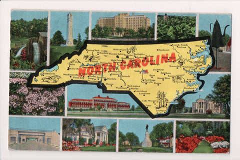 NC, NORTH CAROLINA - STATE MAP postcard - I03056