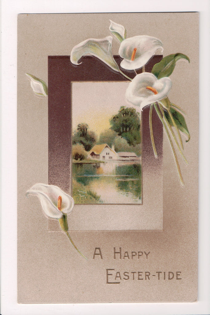 Easter postcard - white calla lilies - Series No 2389 - I04180