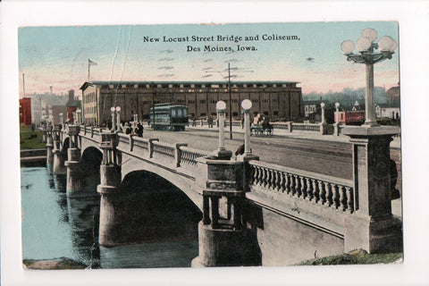 IA, Des Moines - Locust St Bridge (new), Coliseum - CP0214