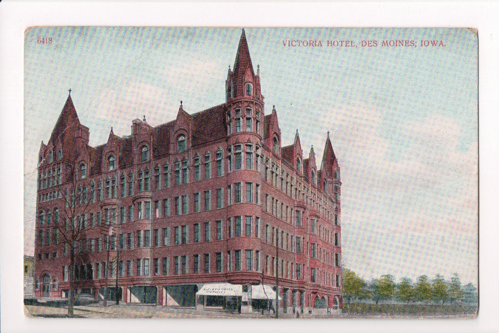 IA, Des Moines - Victoria Hotel postcard - I04043