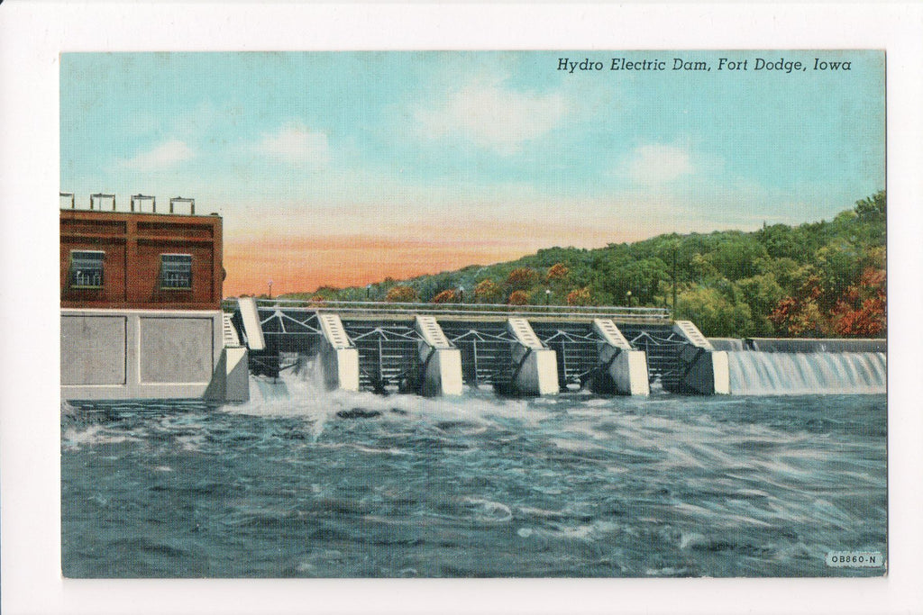 IA, Fort Dodge - Hydro Electric Dam closeup - w00820