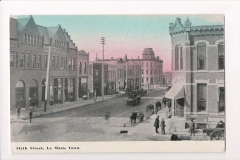 IA, Le Murs - Sixth Street, First Bank on left - MB0856
