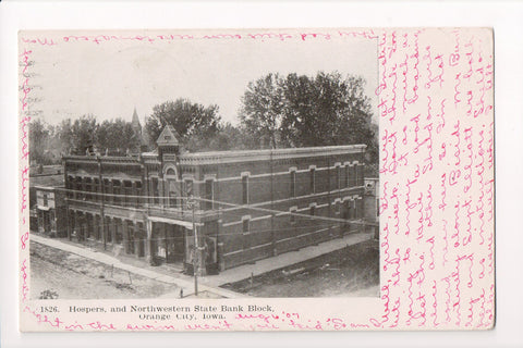IA, Orange City - Hospers, Northwestern Bank block (ONLY Digital Copy Avail) - B11176