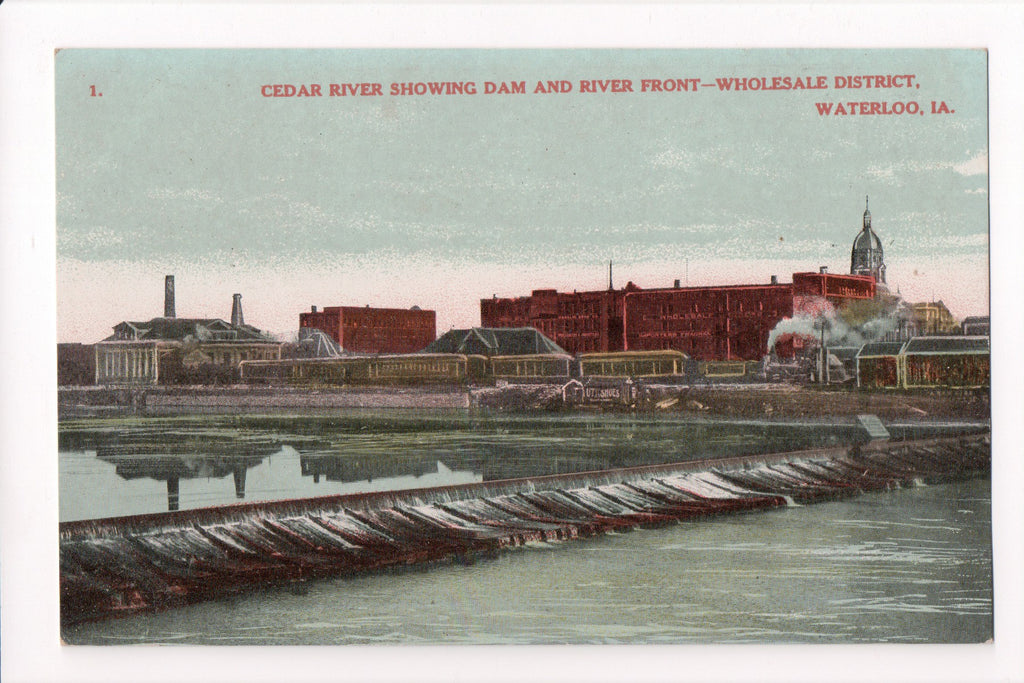 IA, Waterloo - Wholesale District River Front, Dam - w04814