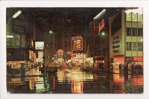 IL, CHICAGO - RANDOLPH ST at night, several signs (original SOLD) IL0026